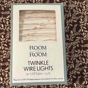 New Room 2 Room Twinkle Wire Lights - 12ft Rose Gold Fairy Lights